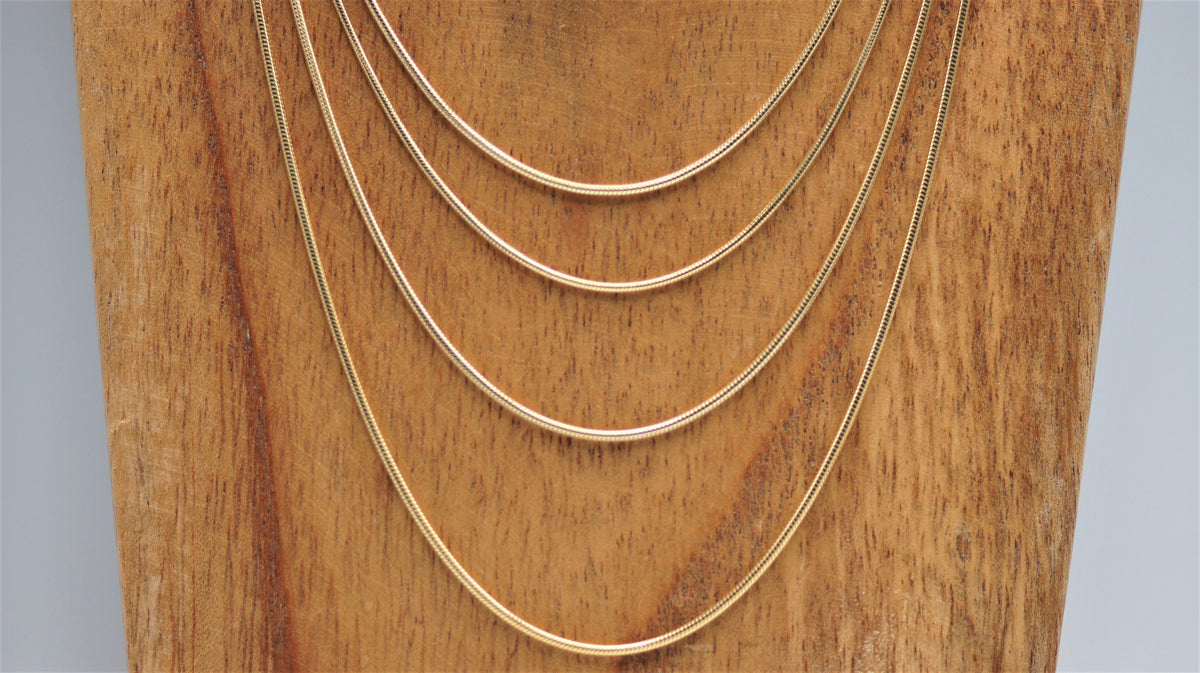 Vergoldete Schlangenkette aus 925 Sterling Silber – Ansicht 3