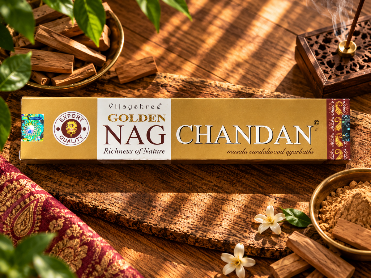 Vijayshree Golden Nag Chandan Räucherstäbchen 15 g